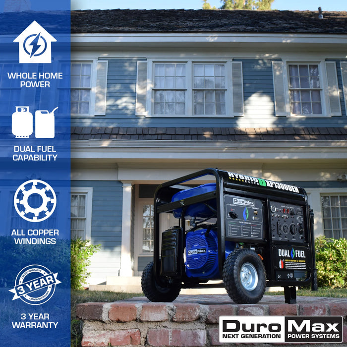 DuroMax | XP13000EH Dual Fuel Portable Generator | 13,000-Watt/10,500-Watt 500cc DuroMax - Generator DuroMax   
