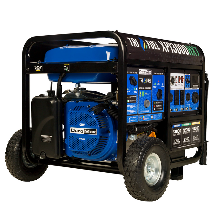 DuroMax | XP13000HXT Tri Fuel Portable Generator with CO Alert | 13,000-Watt/10,500-Watt 500cc DuroMax - Generator DuroMax   