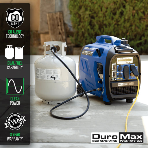 DuroMax | Dual Fuel Portable Digital Inverter Generator 50-State | 2,300 Watt DuroMax - Generator DuroMax   
