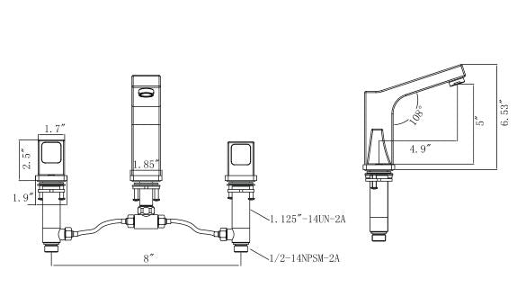 Legion Furniture | UPC Faucet With Drain-Brushed Nickel | ZY1003-BN Legion Furniture Legion Furniture   