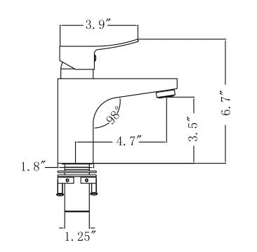 Legion Furniture | UPC Faucet With Drain-Brushed Nickel | ZY1008-BN Legion Furniture Legion Furniture   