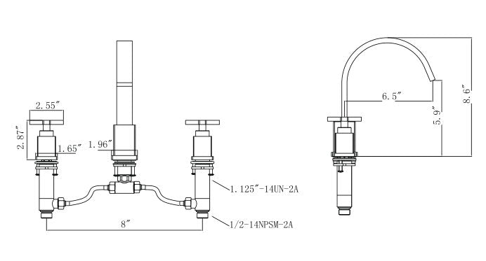 Legion Furniture | UPC Faucet With Drain-Brushed Nickel | ZY2511-BN Legion Furniture Legion Furniture   