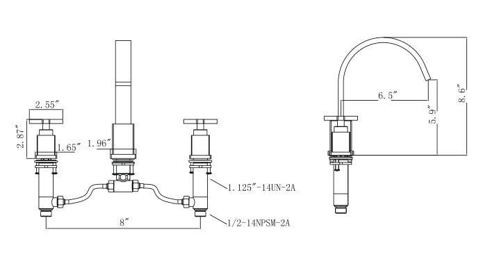 Legion Furniture | UPC Faucet With Drain-Oil Rubber Black | ZY2511-OR Legion Furniture Legion Furniture   