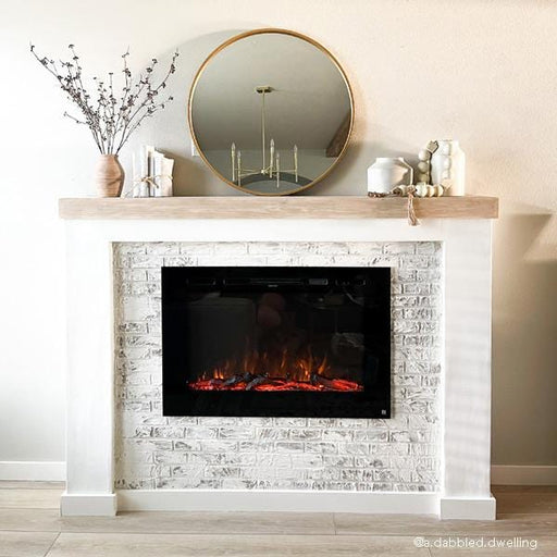 Touchstone | Forte 40" Recessed Mounted Electric Fireplace, Black Touchstone - Electric Fireplace Touchstone   
