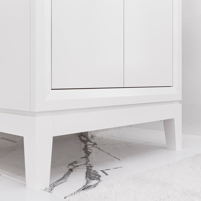 Water Creation | Elise 24" Integrated Ceramic Sink Top Vanity in Pure White Water Creation - Vanity Water Creation   