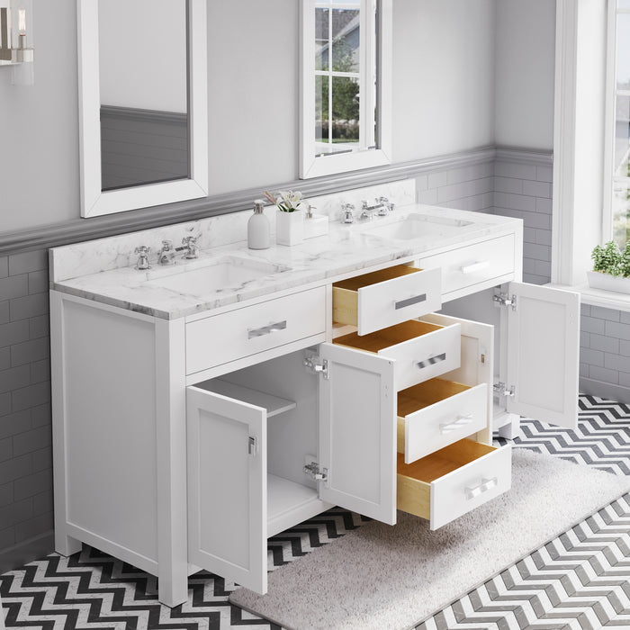 Water Creation | Madison 72" Pure White Double Sink Bathroom Vanity Water Creation - Vanity Water Creation   