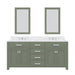 Water Creation | Madison 72" Double Sink Carrara White Marble Countertop Vanity in Glacial Green Water Creation - Vanity Water Creation   