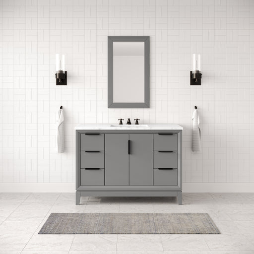 Water Creation | Elizabeth 48" Single Sink Carrara White Marble Vanity In Cashmere Grey Water Creation - Vanity Water Creation   