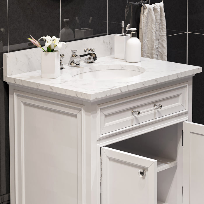 Water Creation | Derby 30" Pure White Single Sink Bathroom Vanity Water Creation - Vanity Water Creation   