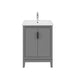 Water Creation | Elise 24" Integrated Ceramic Sink Top Vanity in Cashmere Grey Water Creation - Vanity Water Creation No Mirror No Faucet 