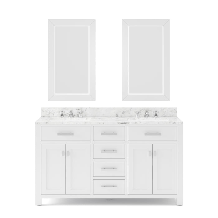 Water Creation | Madison 60" Pure White Double Sink Bathroom Vanity Water Creation - Vanity Water Creation   