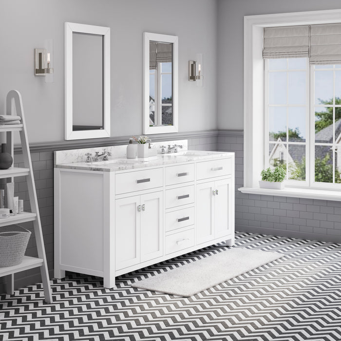 Water Creation | Madison 72" Pure White Double Sink Bathroom Vanity Water Creation - Vanity Water Creation   