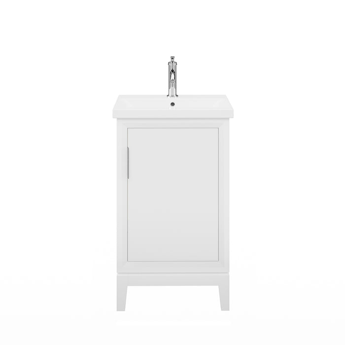 Water Creation | Elsa 20" Integrated Ceramic Sink Top Vanity in Pure White Water Creation - Vanity Water Creation No Mirror No Faucet 