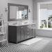 Water Creation | Madison 72" Cashmere Grey Double Sink Bathroom Vanity Water Creation - Vanity Water Creation 72" Rectangular Mirror No Faucet 