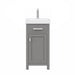 Water Creation | Mia 18" Cashmere Grey MDF Single Bowl Ceramics Top Vanity With Single Door Water Creation - Vanity Water Creation No Faucet  