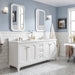 Water Creation | Queen 72" Double Sink Quartz Carrara Vanity In Pure White Water Creation - Vanity Water Creation   