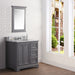 Water Creation | Derby 36" Wide Cashmere Grey Single Sink Carrara Marble Bathroom Vanity Water Creation - Vanity Water Creation   