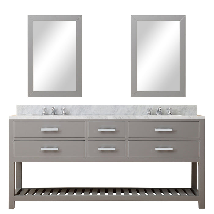 Water Creation | Madalyn 72" Cashmere Grey Double Sink Bathroom Vanity Water Creation - Vanity Water Creation   