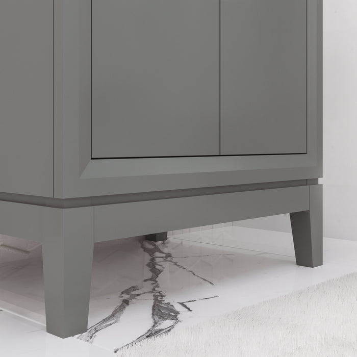 Water Creation | Elise 24" Integrated Ceramic Sink Top Vanity in Cashmere Grey Water Creation - Vanity Water Creation   