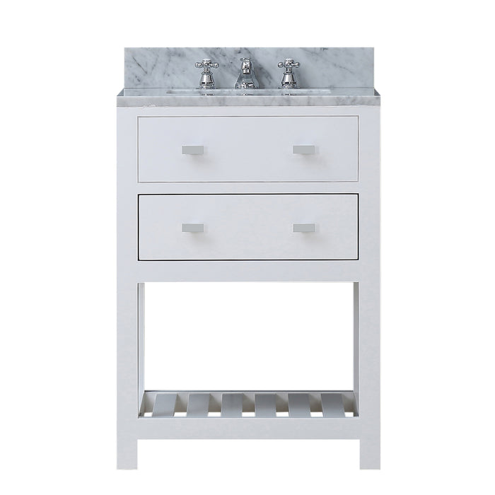 Water Creation | Madalyn 24" Pure White Single Sink Bathroom Vanity Water Creation - Vanity Water Creation No Mirror No Faucet 