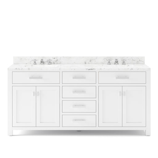Water Creation | Madison 72" Pure White Double Sink Bathroom Vanity Water Creation - Vanity Water Creation No Mirror No Faucet 