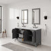 Water Creation | Elizabeth 60" Double Sink Carrara White Marble Vanity In Cashmere Grey Water Creation - Vanity Water Creation   