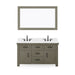 Water Creation | Aberdeen 60" Grizzle Grey Double Sink Bathroom Vanity With Carrara White Marble Counter Top Water Creation - Vanity Water Creation   