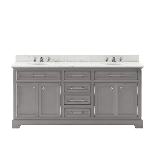 Water Creation | Derby 72" Cashmere Grey Double Sink Bathroom Vanity Water Creation - Vanity Water Creation No Mirror No Faucet 