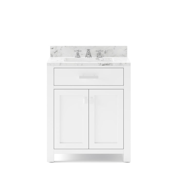 Water Creation | Madison 30" Pure White Single Sink Bathroom Vanity Water Creation - Vanity Water Creation No Mirror No Faucet 