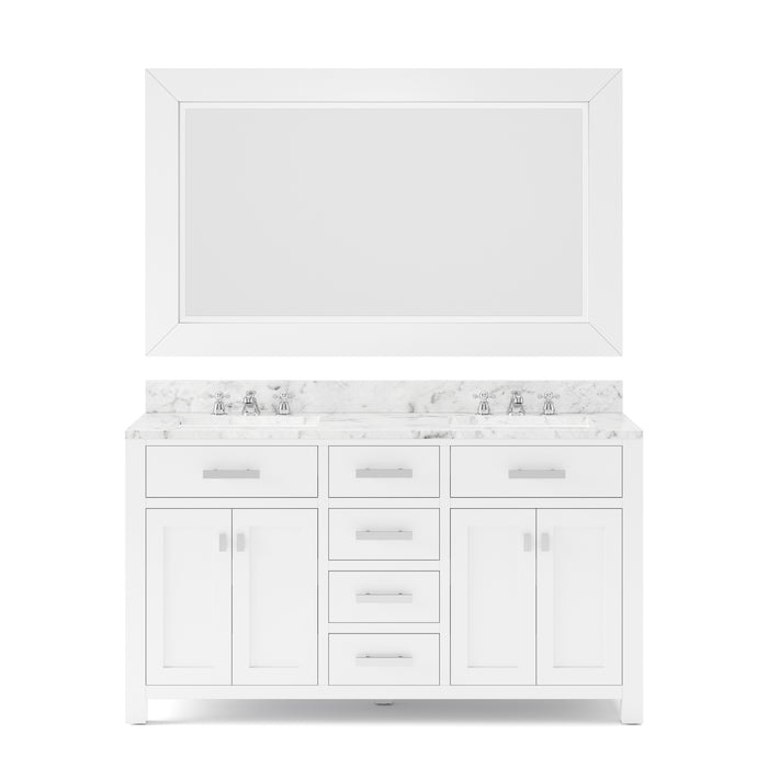 Water Creation | Madison 60" Pure White Double Sink Bathroom Vanity Water Creation - Vanity Water Creation   