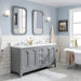 Water Creation | Queen 60" Double Sink Quartz Carrara Vanity In Cashmere Grey Water Creation - Vanity Water Creation   