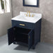 Water Creation | Madison 30" Single Sink Carrara White Marble Vanity In Monarch Blue Water Creation - Vanity Water Creation   