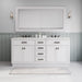 Water Creation | Hartford 72" Double Sink Carrara White Marble Countertop Bath Vanity in Pure White Water Creation - Vanity Water Creation 72" Rectangular Mirror No Faucet 