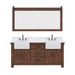 Water Creation | Paisley 72" Double Sink Carrara White Marble Countertop Vanity in Rustic Sienna Water Creation - Vanity Water Creation   