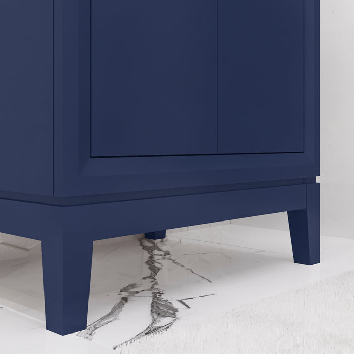 Water Creation | Elise 24" Integrated Ceramic Sink Top Vanity in Monarch Blue Water Creation - Vanity Water Creation   