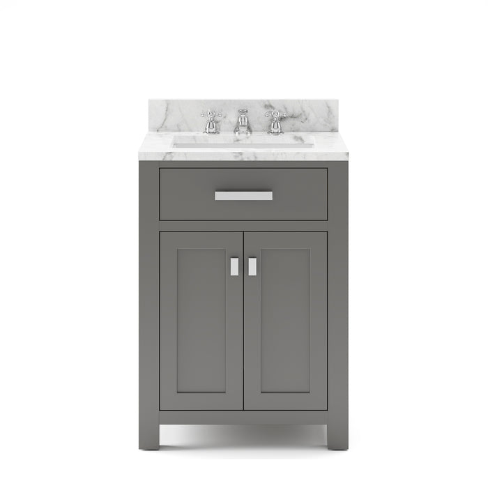 Water Creation | Madison 24" Cashmere Grey Single Sink Bathroom Vanity Water Creation - Vanity Water Creation No Mirror No Faucet 