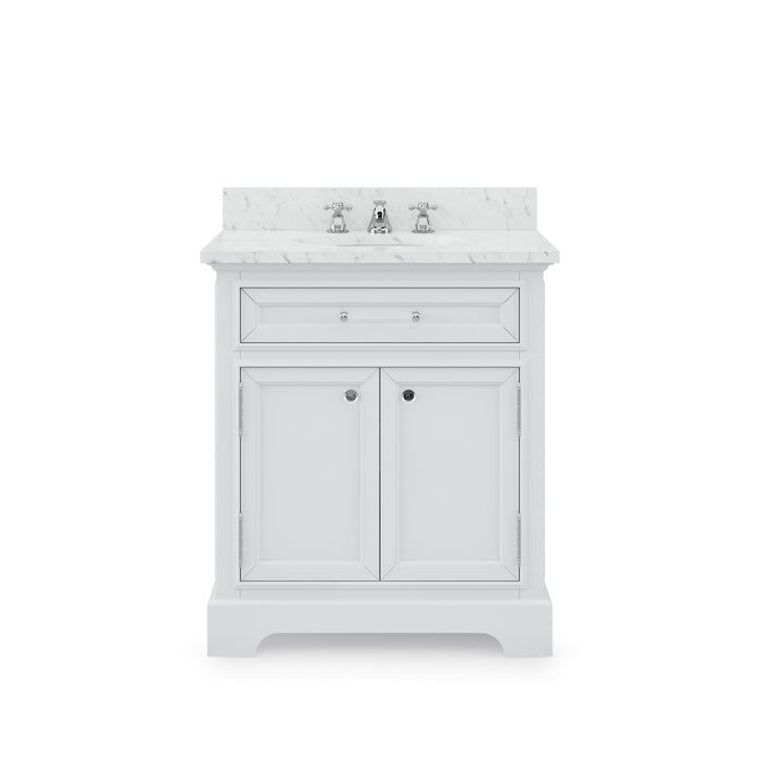 Water Creation | Derby 30" Pure White Single Sink Bathroom Vanity Water Creation - Vanity Water Creation No Mirror No Faucet 