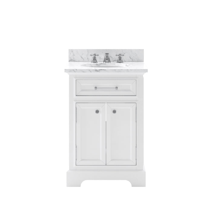 Water Creation | Derby 24" Pure White Single Sink Bathroom Vanity Water Creation - Vanity Water Creation No Mirror No Faucet 