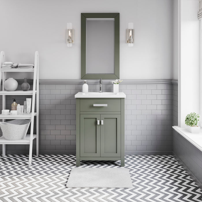 Water Creation | Myra 24" Integrated Ceramic Sink Top Vanity in Glacial Green Water Creation - Vanity Water Creation   