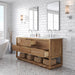 Water Creation | Oakman 72" Mango Wood Double Sink Carrara White Marble Countertop Bath Vanity Water Creation - Vanity Water Creation   