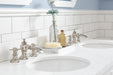 Water Creation | Queen 60" Double Sink Quartz Carrara Vanity In Pure White Water Creation - Vanity Water Creation   
