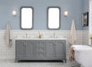 Water Creation | Queen 72" Double Sink Quartz Carrara Vanity In Cashmere Grey Water Creation - Vanity Water Creation   