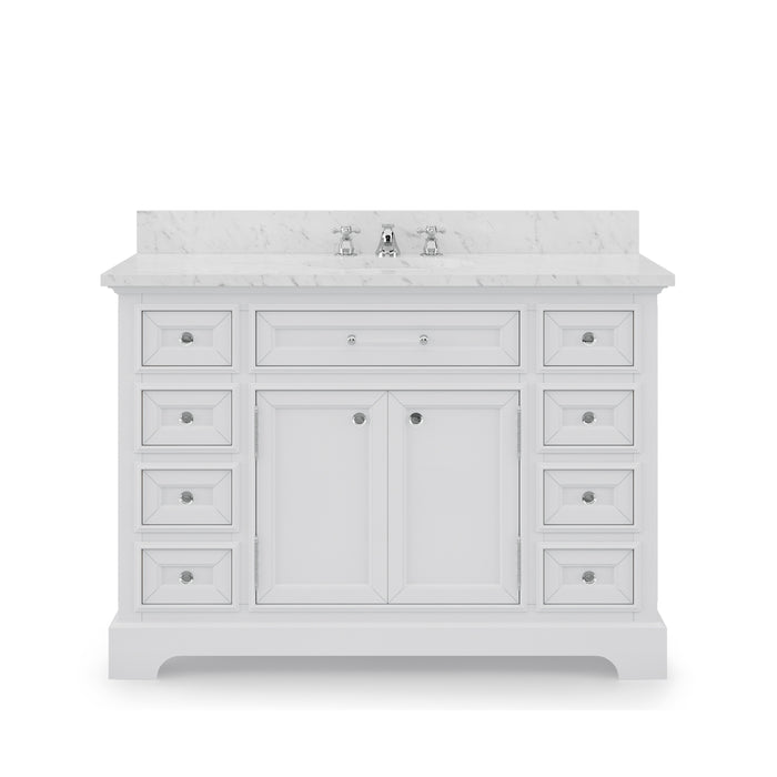 Water Creation | Derby 48" Pure White Single Sink Bathroom Vanity Water Creation - Vanity Water Creation No Mirror No Faucet 