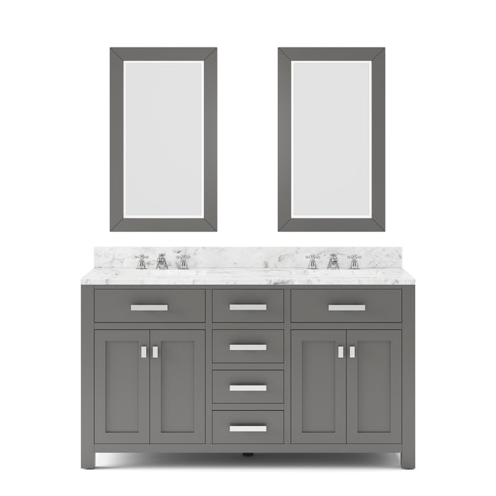 Water Creation | Madison 60" Cashmere Grey Double Sink Bathroom Vanity Water Creation - Vanity Water Creation   