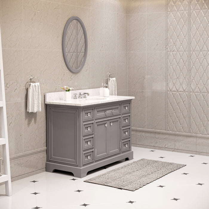 Water Creation | Derby 48" Cashmere Grey Single Sink Bathroom Vanity Water Creation - Vanity Water Creation   