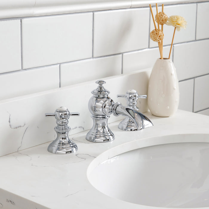 Water Creation | Queen 24" Single Sink Quartz Carrara Vanity In Cashmere Grey Water Creation - Vanity Water Creation   