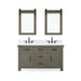 Water Creation | Aberdeen 60" Grizzle Grey Double Sink Bathroom Vanity With Carrara White Marble Counter Top Water Creation - Vanity Water Creation   