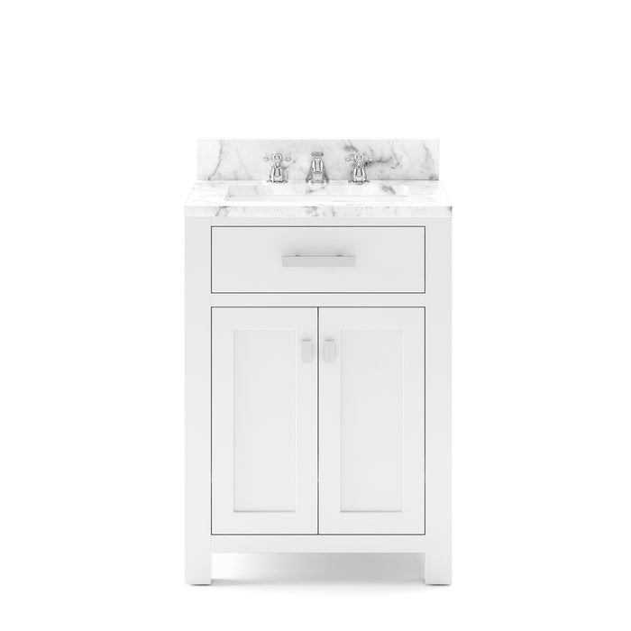Water Creation | Madison 24" Pure White Single Sink Bathroom Vanity Water Creation - Vanity Water Creation No Mirror No Faucet 