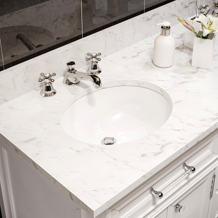 Water Creation | Derby 60" Pure White Double Sink Bathroom Vanity Water Creation - Vanity Water Creation   