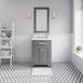 Water Creation | Madison 24" Cashmere Grey Single Sink Bathroom Vanity Water Creation - Vanity Water Creation 21" Rectangular Mirror No Faucet 